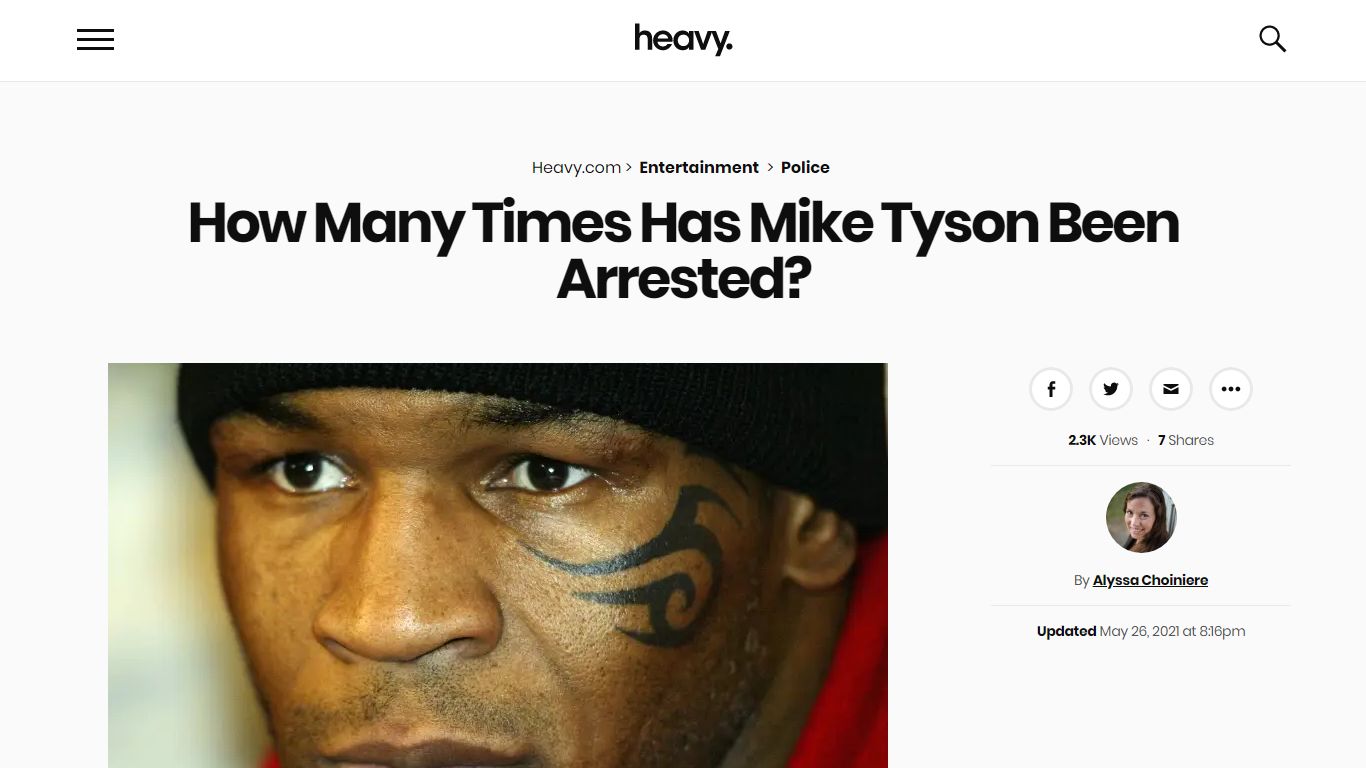 Mike Tyson’s Record: How Many Times Was He Arrested? - Heavy.com