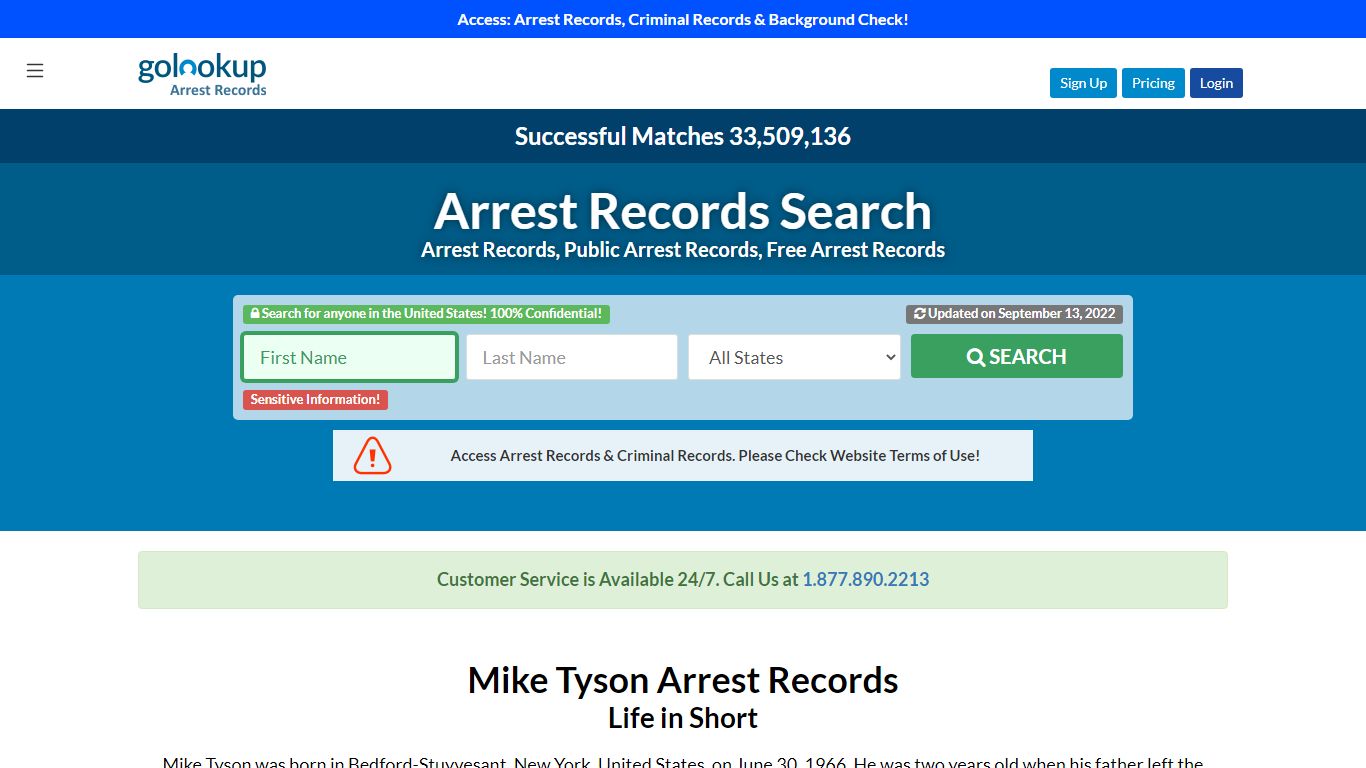 Mike Tyson Arrest Record, Mike Tyson Crime - GoLookUp