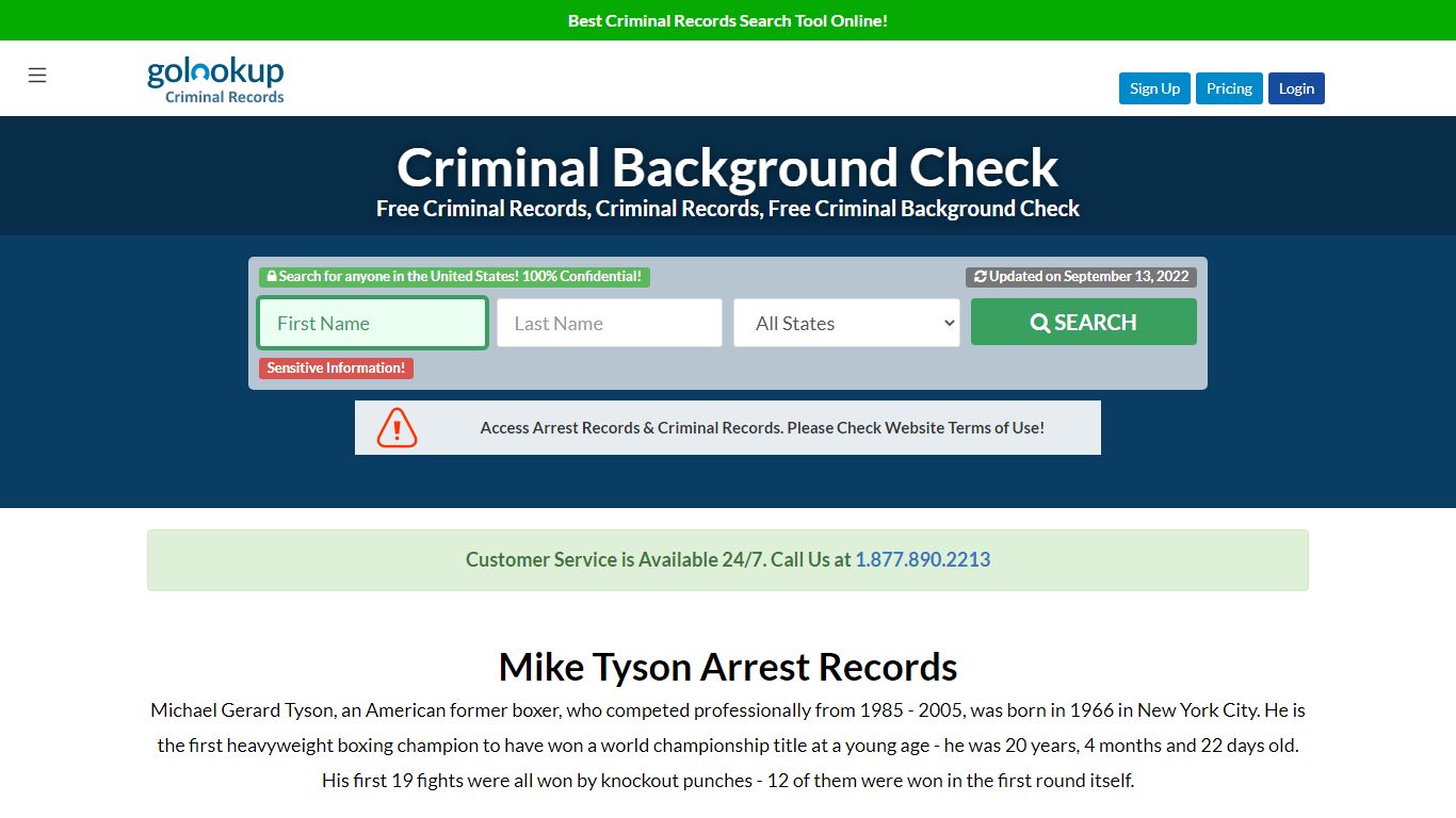 Mike Tyson Criminal Record, Criminal Record Mike Tyson - GoLookUp